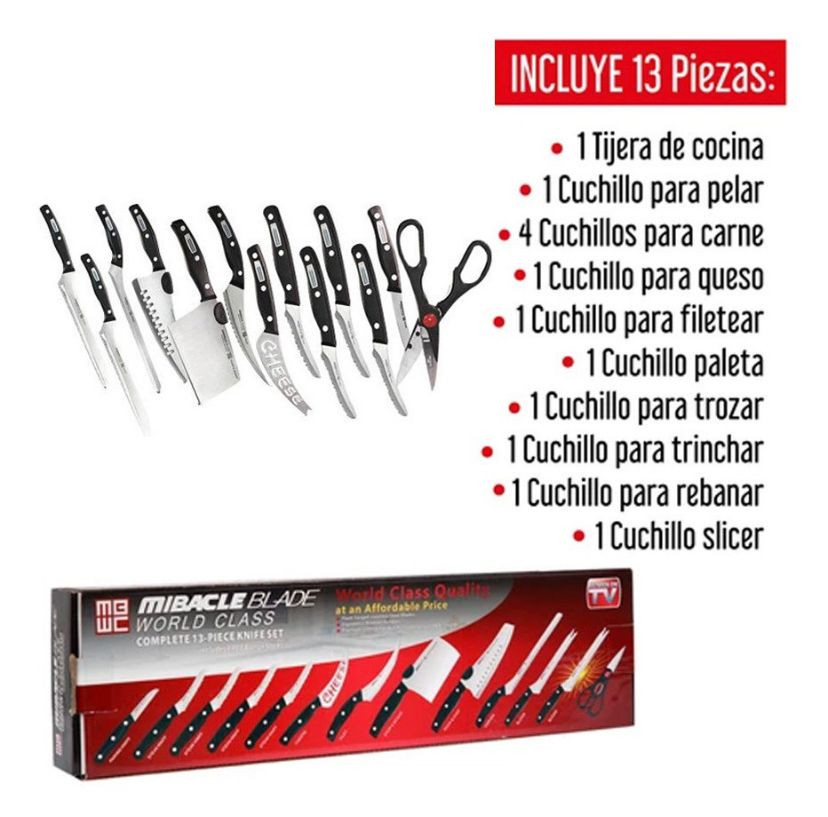 Miniatura 2 de Set De Cuchillos Profesionales x 13P